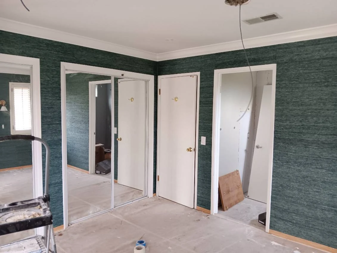 Professional wallpaper installation tools and materials